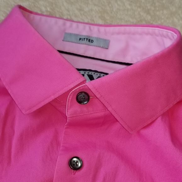 HOT pink Express dress shirt - Picture 2 of 3